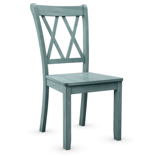 Gymax Set of 4 Wooden Dining Side Chair Armless Chair Home Kitchen Mint Green