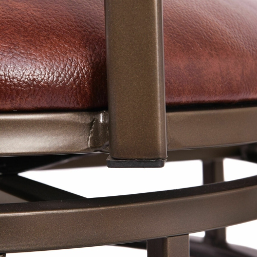 Gymax 2PCS Retro Swivel Bar Stools w/ Padded Seat Home Kitchen Pub Bistro