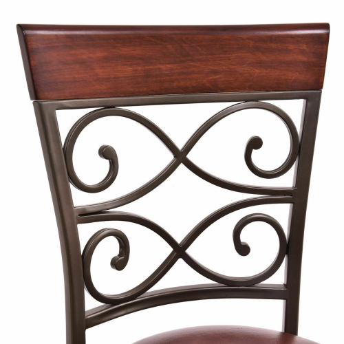 Gymax 2PCS Retro Swivel Bar Stools w/ Padded Seat Home Kitchen Pub Bistro