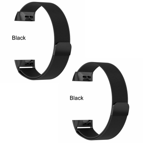 Image 1 of 4.. 2 Pack For Fitbit Charge 3 / 4 Strap Replacement Metal Stainless Steel Magnet Wristband Band