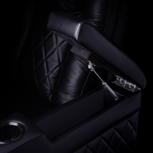 Valencia – Fauteuil Tuscany XL pour cinéma maison, cuir nappa italien de qualité supérieure 11000, appuie-tête et soutien lombaire électriques, grand