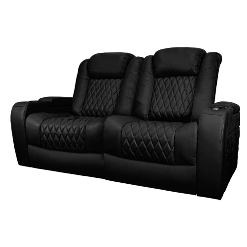 Valencia – Fauteuil Tuscany XL pour cinéma maison, cuir nappa italien de qualité supérieure 11000, appuie-tête et soutien lombaire électriques, grand