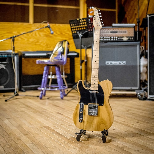 LyxPro 39” Electric Telecaster Left Hand Guitar | Full-Size Paulownia Wood Body, 3-Ply Pickguard, C-Shape Neck, Ashtray Bridge, Quality Gear Tuners,