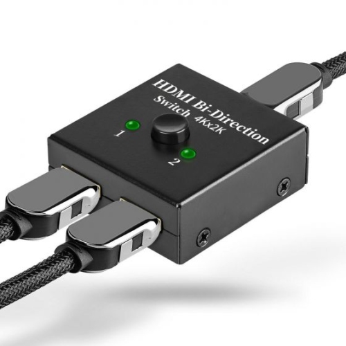 4K HDMI Switcher Bi-Direction 2 Input 1 Output, 1 Input 2 Output, Supports 4K 3D HD 1080P Compatible for Firestick, Xbox PS4 Roku HDTV