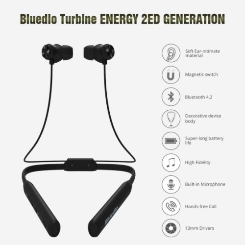 Bluedio Wireless Bluetooth 4.2 Hi-Fi Stereo Bass Edition Earphone Smart in-Ear Built in Mic IPX6 With ASAP Charging Headphones Headset