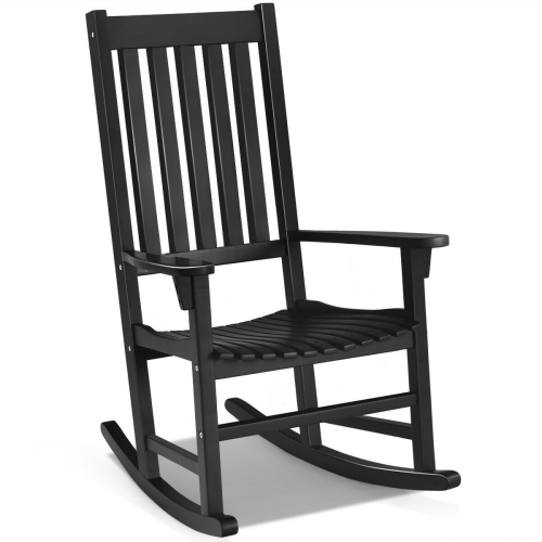 Gymax Wooden Rocking Chair Porch Rocker, Best White Porch Rocking Chair