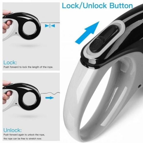 Retractable Dog Leash 16 Feet, Strong Durable, Walking Leash Large Medium Small Dog 33 lbs, Comfortable Anti-slip Handle, Reflective Ribbon Cord