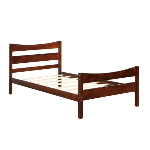 Gymax Twin Size Platform Bed Frame, Wood Slat Bed Frame Twin