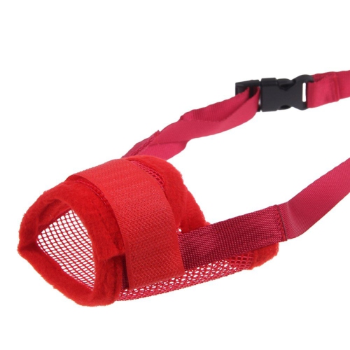 ISTAR  2 Pack Dog Mazal Anti Leaking Biting Probosis Mesh Mask, Long Nose, Nasal Mouth Cover (Large, Red) In Multicolor