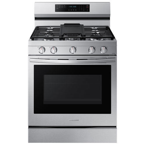 Samsung 30" 6.0 Cu. Ft. True Convection Freestanding Gas Air Fry Range - Stainless