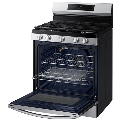 Samsung 30" 6.0 Cu. Ft. Fan Convection Freestanding Gas Air Fry Range (NX60A6511SS) - Stainless