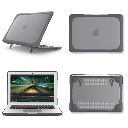 【CSmart】 Matte Shockproof Transparent Hard Plastic Laptop Case Cover for Apple Macbook Air 13" 2018 2020 A1932 / A2179, Grey