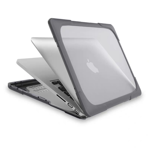 【CSmart】 Matte Shockproof Transparent Hard Plastic Laptop Case Cover for Apple Macbook Air 13" 2018 2020 A1932 / A2179, Grey