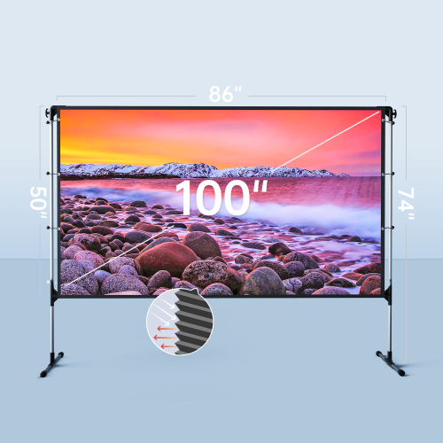 Vankyo - Staytrue 100" Projector Screen - White