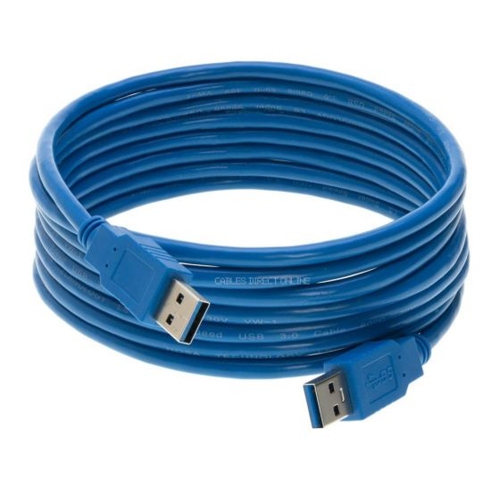 ISTAR  Type A Mail Cable (USB M to M Cable-500Cm) for USB 3.0 Male to Male Data Transfer Hard Drive Enclosure / Printer / Camera 5 M