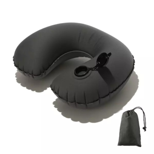 ISTAR Inflatable Travel Pillow Neck Cushion For Airplane Or Car Travel Goods Small U Shape Headrest Cushion For Best Rest & Portable Bag