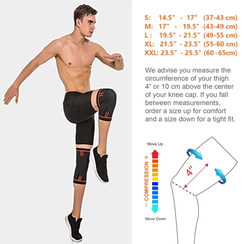 ISTAR Knee Brace, Knee Compression Sleeve Support For Men And Women, Running, Workout, Gym, Hiking, Sports