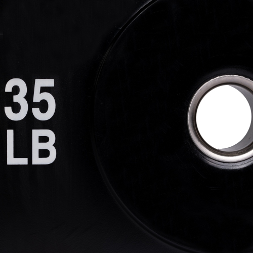 PRISP Olympic Bumper Weight Plate - Rubber Plate for 2 Inch Olympic Barbell with Steel Insert; Pairs, Sets and Single Plates Available