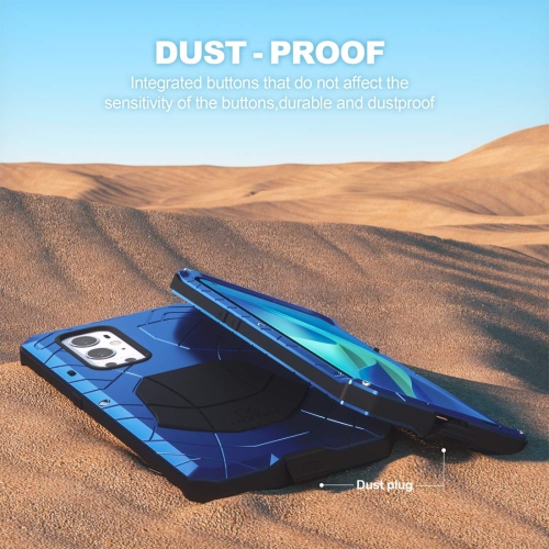 Feitenn Shockproof Metal Bumper for Oneplus 9 Pro 5G Rugged Case, Heavy Duty Dual Layer Cover Armor Military Defender Soft S