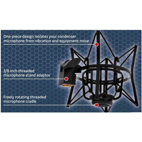 LyxPro Studio Condenser Spider Shockmount-Black