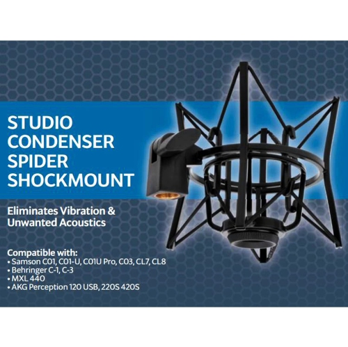 LyxPro Studio Condenser Spider Shockmount-Black