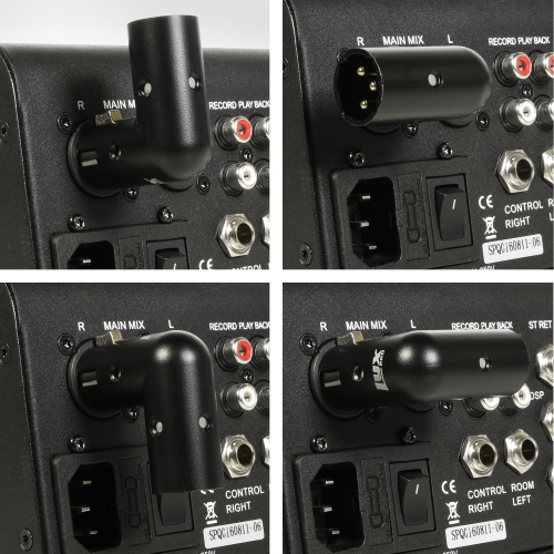 LyxPro XLR Angle Adapter Dual Male and Female can be positioned to 4 different angles Right Left and 90 degree great for mixers that interfere with