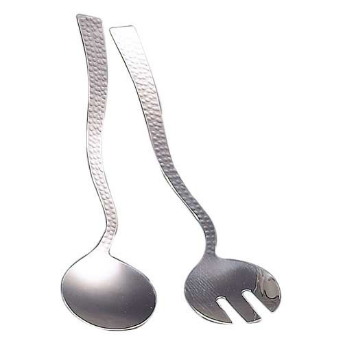 ELEGANCE  Salad Servers Hammered