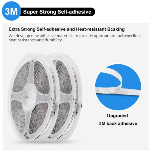 ISTAR Bias LED Lighting Strip 32.8ft, RGB Color Changing LED RGB Light for Home, Kitchen, Room, Bedroom, Dorm Room, Bar, with IR Remote Control +