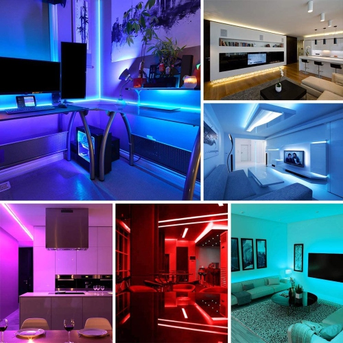 ISTAR Led Lights 32.8t Long Led Strip Lights for Bedroom Color Changing Luces Led para Decoracion Habitacion RGB DIY Color Option with Power Supply