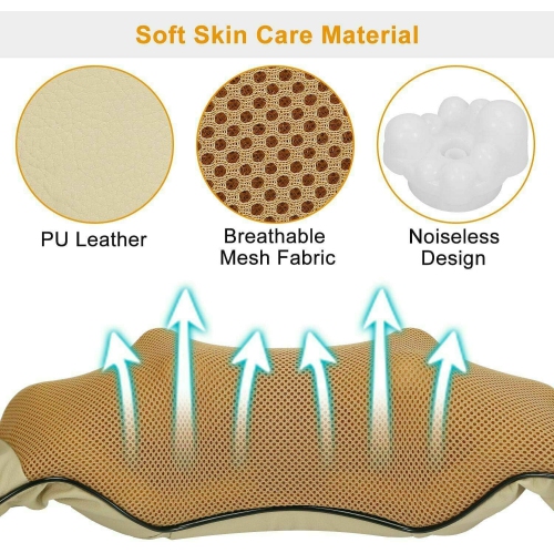 Neck Massager, Shiatsu Back Neck Massager with Heat, Electric Back Massager, Neck Massager Pillow for Neck, Back, Shoulder, Foot, Leg, Muscle Pain