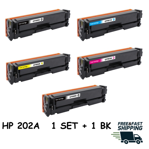 Bestoner™ 5 PK HP 202A BK/M/Y/C Toner Cartridge Color LaserJet Pro M253 M254nw M281fdn MFP M281fdw M254DW M280NW