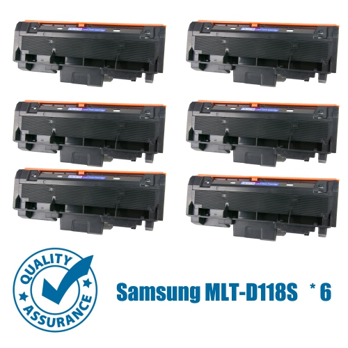 Printer Pro™ 6 Pack Samsung MLT-D118S Black Toner Cartridge-Samsung Printer M3065FW/M3015DW