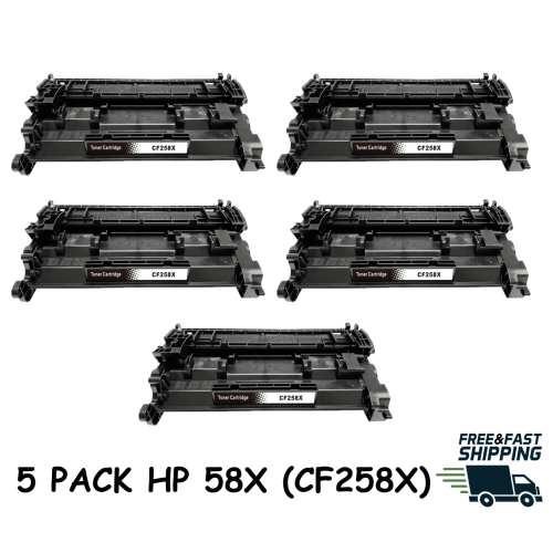 Bestoner™ 5 PK HP 58X/hp58x/58x/HP58X/58X/cf258x HP LaserJet Pro M304 M305 M404 M405 M406 M428 M430- NO CHIP