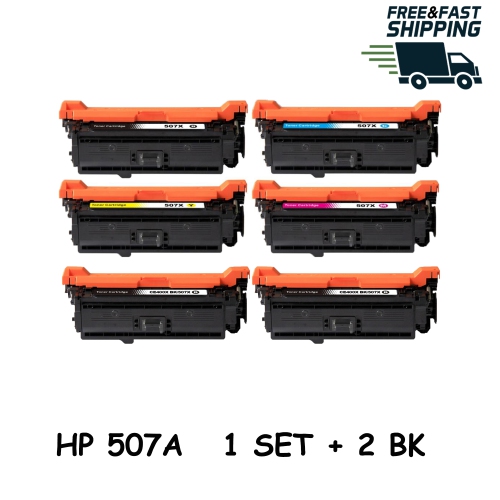Bestoner™ 6 PK HP 507A/507X BK/M/Y/C Toner Cartridge Color LaserJet M551 M570 M575