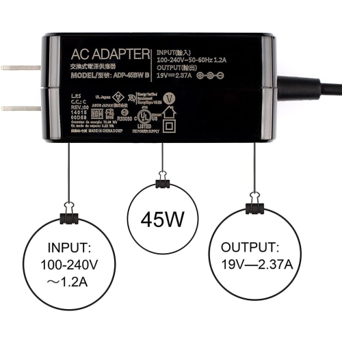 New Genuine ASUS AC adapter 19V 2.37A 45W 4.0x1.7mm Connection Tip