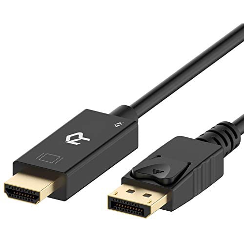 Rankie DisplayPort to HDMI Cable, 4K Resolution Ready, 6 Feet, Black