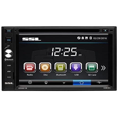 Sound Storm Labs DD661B Double Din, Touchscreen, Bluetooth, DVD/CD/MP3/USB/SD AM/FM Car Stereo, 6.2 Inch Digital LCD