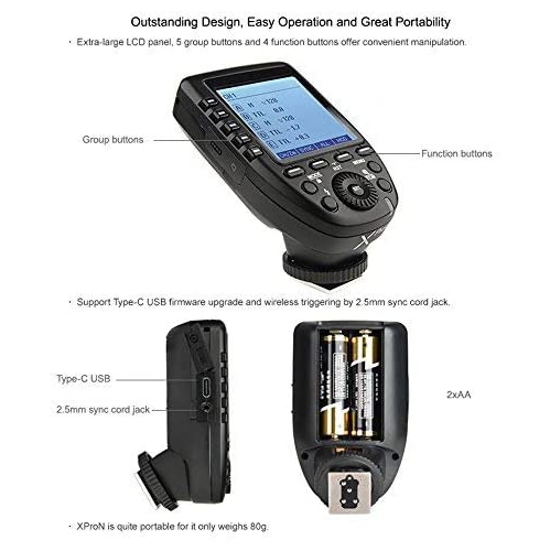 Godox XPro-N 2.4G TTL Wireless Flash Trigger for Nikon DSLR Cameras