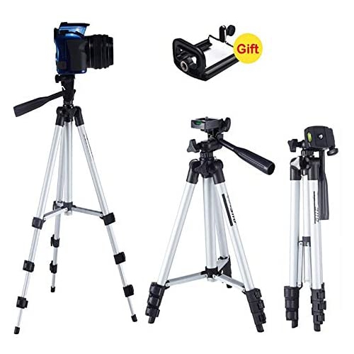 Tripod Mobile Phone Support Camera Tripod 40 inches Video Aluminum Light Weight Portable with Cell Phone Holder Travel
