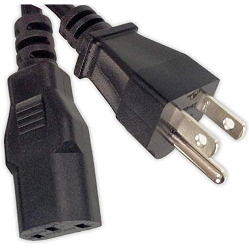 3 Prong 5FT 18AWG AC Power Cable Suitable for Desktop Computers, Laptop Computers,TV Electric Kettles, Rice cookers,