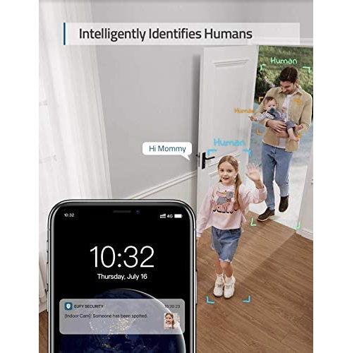 eufy Security 2K Indoor Cam Pan & Tilt, Plug-in Security Indoor Camera with Wi-Fi, IP Camera, Human & Pet AI, Voice