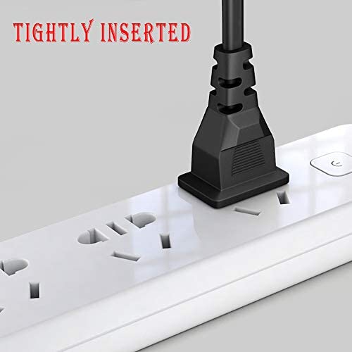 MEROM 5Ft TV AC Cable 2-Slot to Standard Power Cord Universal Replacement Cable Compatible with Samsung LG TCL roku