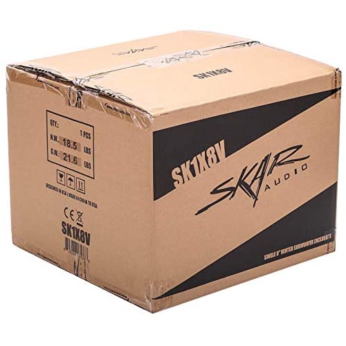 Skar Audio SK1X8V Single 8" Universal Fit Ported Subwoofer Enclosure