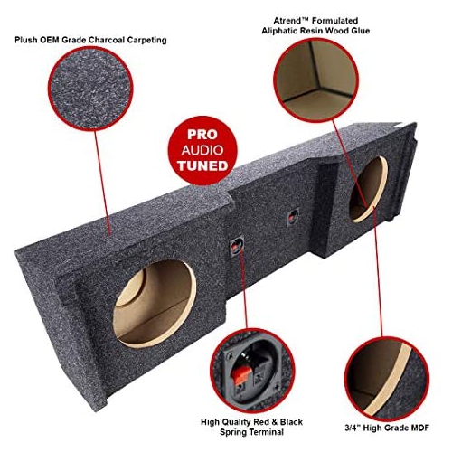 Bbox A152-12CP Dual Sealed 12-Inch Down Firing Subwoofer Enclosure for GM Extended Cabs 1999-2007