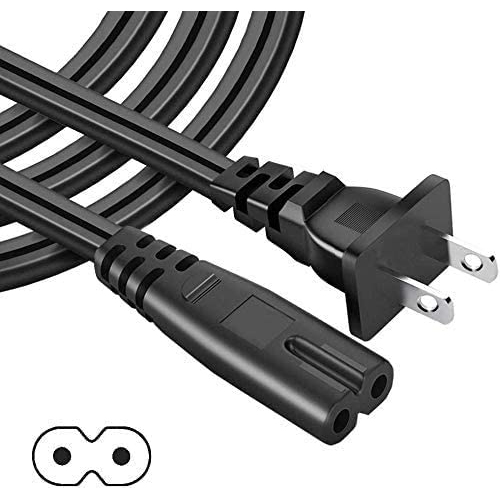 MEROM 5Ft TV AC Cable 2-Slot to Standard Power Cord Universal Replacement Cable Compatible with Samsung LG TCL roku