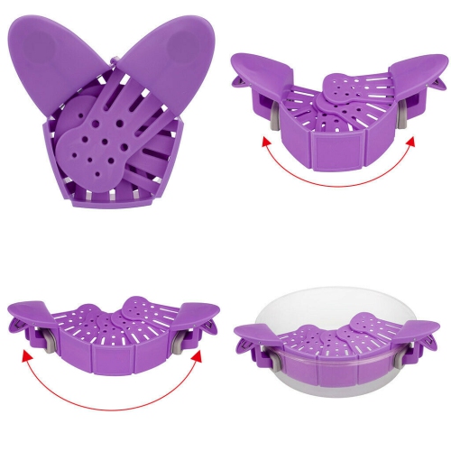 ISTAR Strainer Silicone Clip-on Strainer, Snap on Pots Pans and Bowls Adjustable Strainer Draining Pasta, Ground Beef Grease, Noodles, Fruit