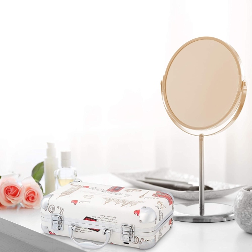 Vokai Makeup Kit Gift Set - London Travel Case 41 Eye Shadows 4 Blushes 5 Bronzers 7 Body Glitters 1 Lip Liner Pencil 1 Eye Liner Pencil 2 Lip Gloss