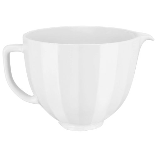 KitchenAid 5Qt Ceramic Stand Mixer Bowl - White Shell