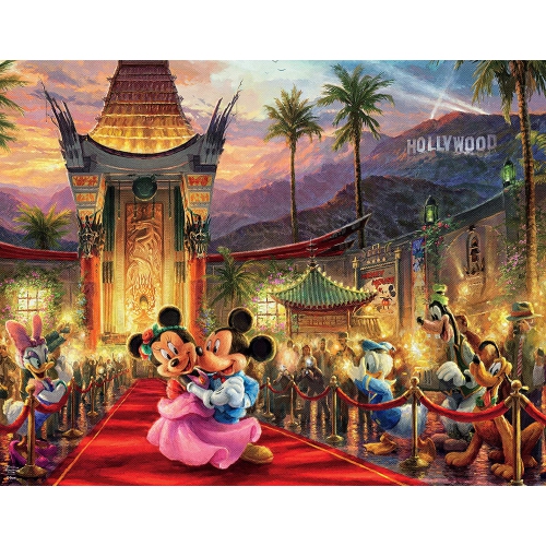 Ceaco Thomas Kinkade The Disney Dreams Collection 4 in 1 500 pc Puzzles [Tangled, Sleeping Beauty, Peter Pan and Mickey & Minnie]