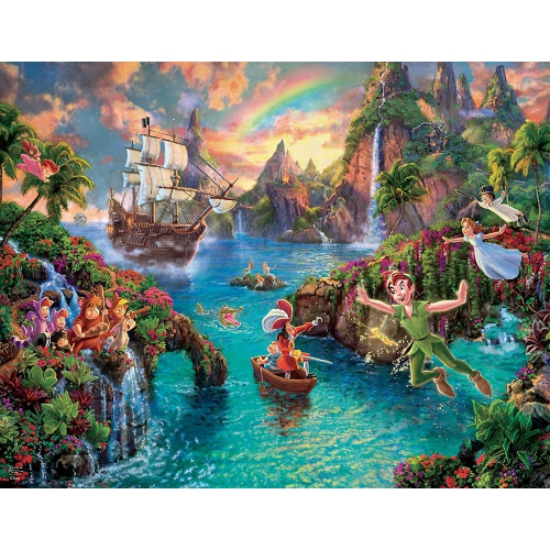 Ceaco Thomas Kinkade The Disney Dreams Collection 4 in 1 500 pc Puzzles [Tangled, Sleeping Beauty, Peter Pan and Mickey & Minnie]